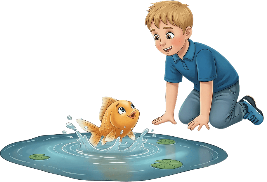 Illustrazione del libro Pesciolino d’Oro