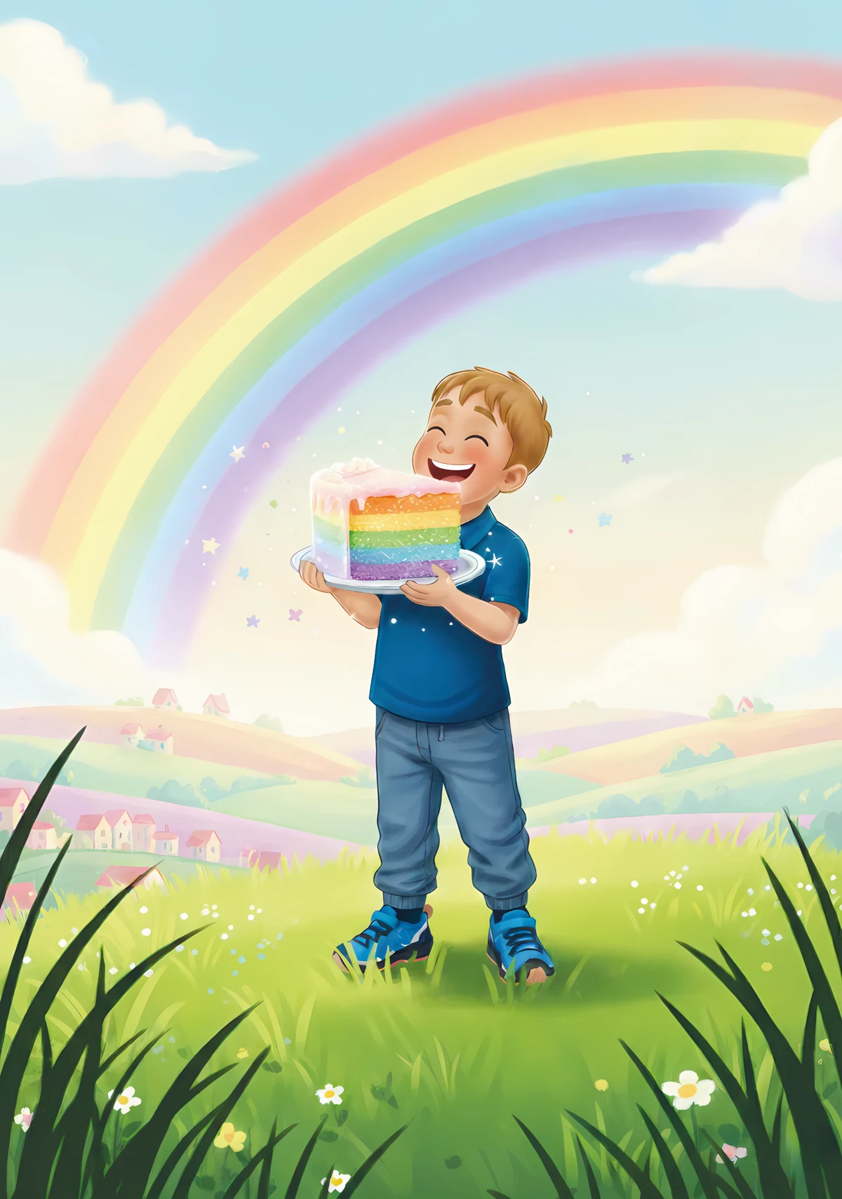 Prima pagina di “… Mangiò una fetta di arcobaleno”